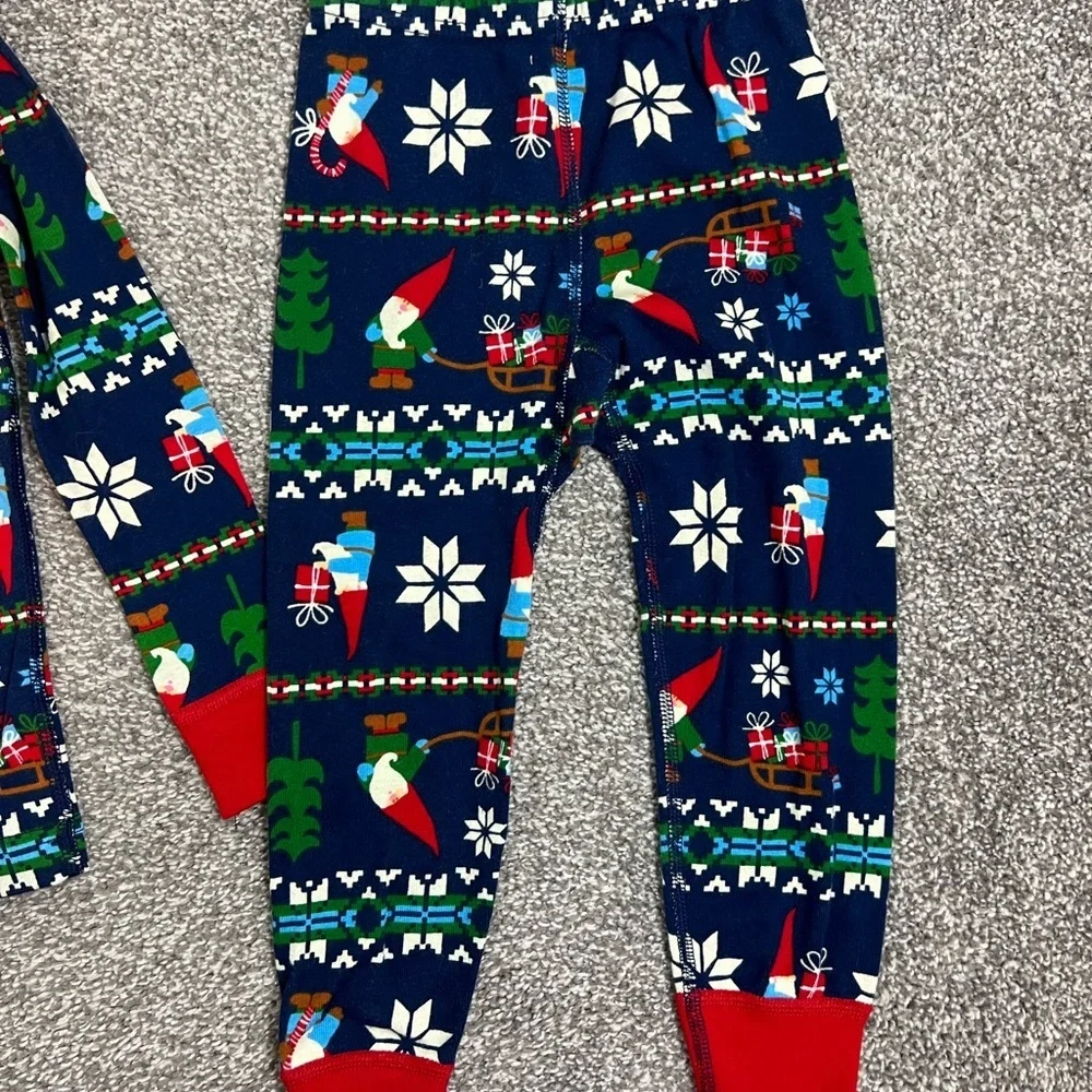 Hanna Andersson Organic Cotton Long John Festive Kids Pajamas NEW  size 3T